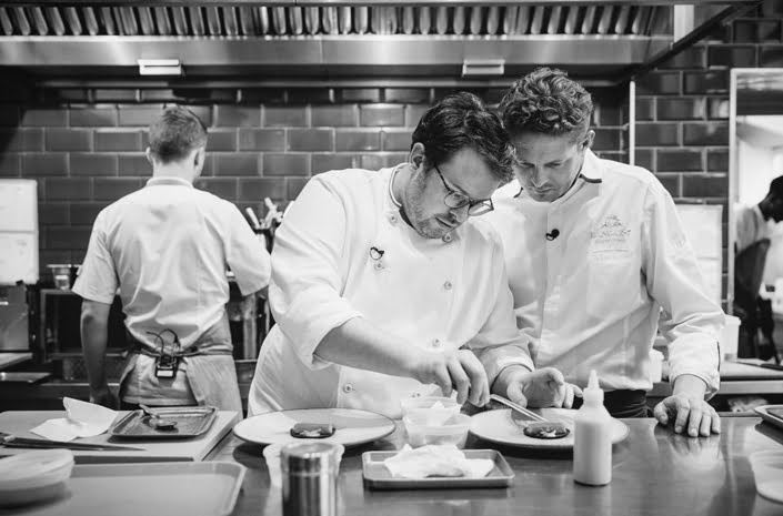 Chefs cooking at The Clove Club photographed by Marcus Maschwitz